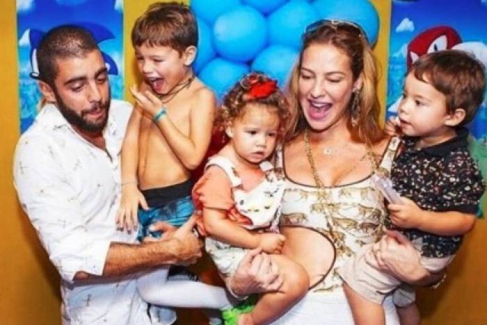 Luana Piovani, Pedro Scooby e os fihos do ex-casal