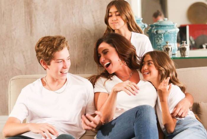 Giovanna Antonelli e os filhos, Pietro, Sofia e Antonia