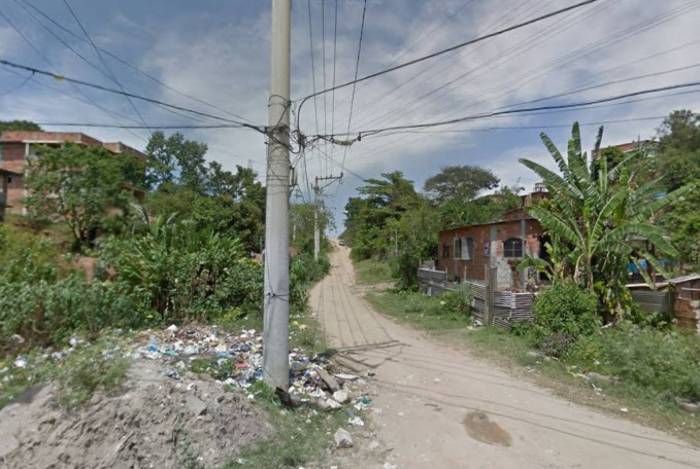 Rua onde o homem foi encontrado