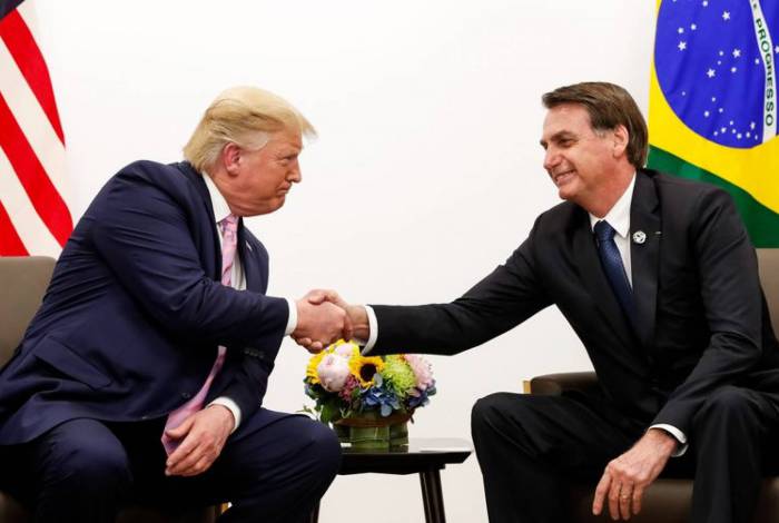 O presidente Jair Bolsonaro e o ex-presidente dos Estados Unidos Donald J. Trump