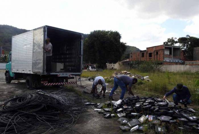 Material apreendido na ação