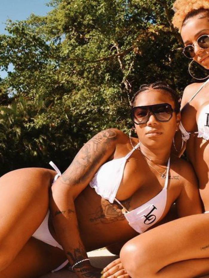 Ludmilla e a mulher, Brunna Gonçalves, estão passando a quarentena em Angra dos Reis