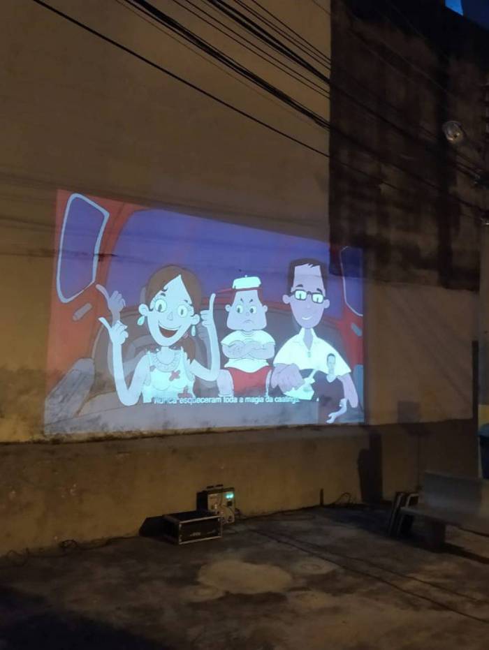 A exibição será no estacionamento do condomínio Minha Praia II