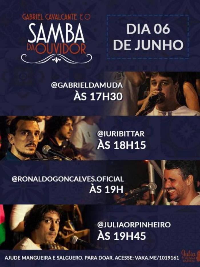 Samba da Ouvidor realiza nova live para divulgar campanha de ...