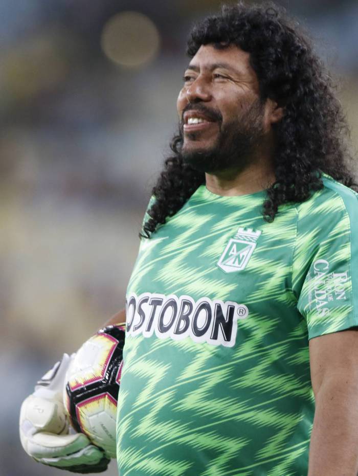 Rio de Janeiro - RJ  - 23/05/2019 - Futebol - Copa Sul-Americana 2019 - Partida valida pela segunda fase - Fluminense x Atletico Nacional -  Estadio Maracana, Maracana, zona norte do Rio - na foto, ex jogador, goleiro Higuita, treinador de goleiro do Atletici Nacional -  Foto Reginaldo Pimenta / Agencia O Dia