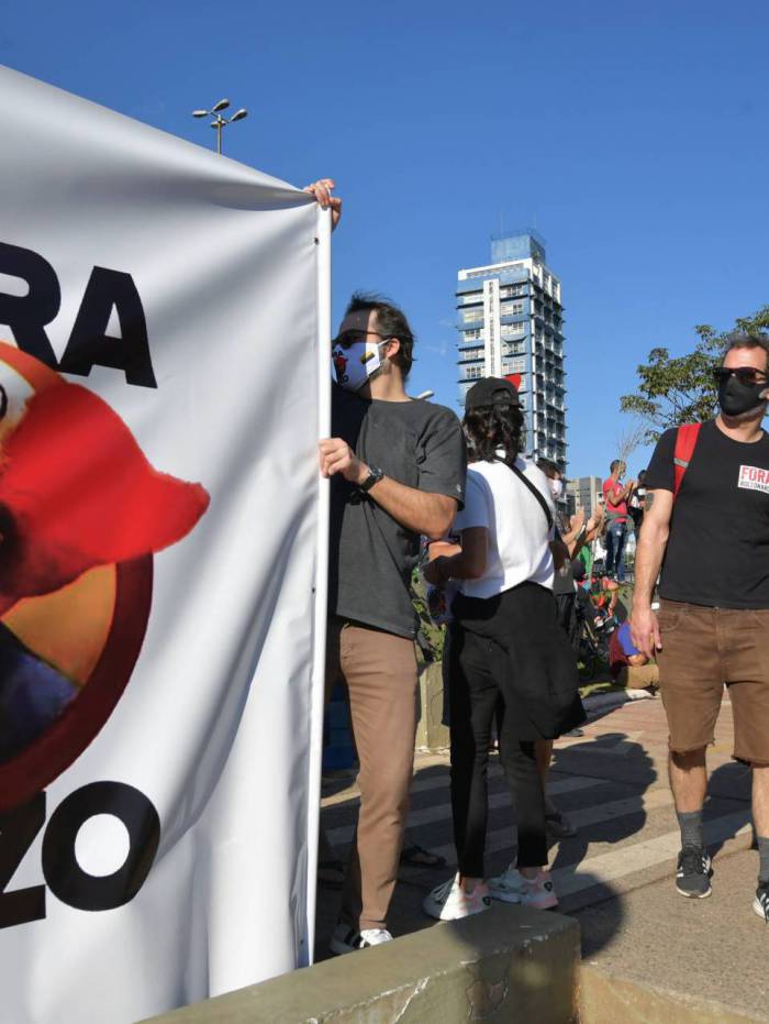 Protesto contra Bolsonaro em S&atilde;o Paulo