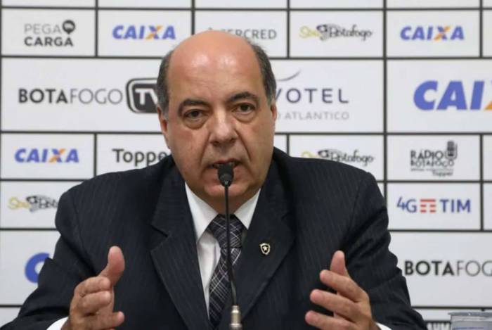 O presidente do Botafogo, Nelson Mufarrej