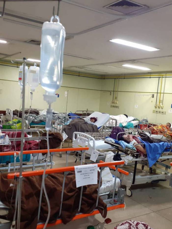 Sala amarela do Hospital Municipal Miguel Couto, no Leblon