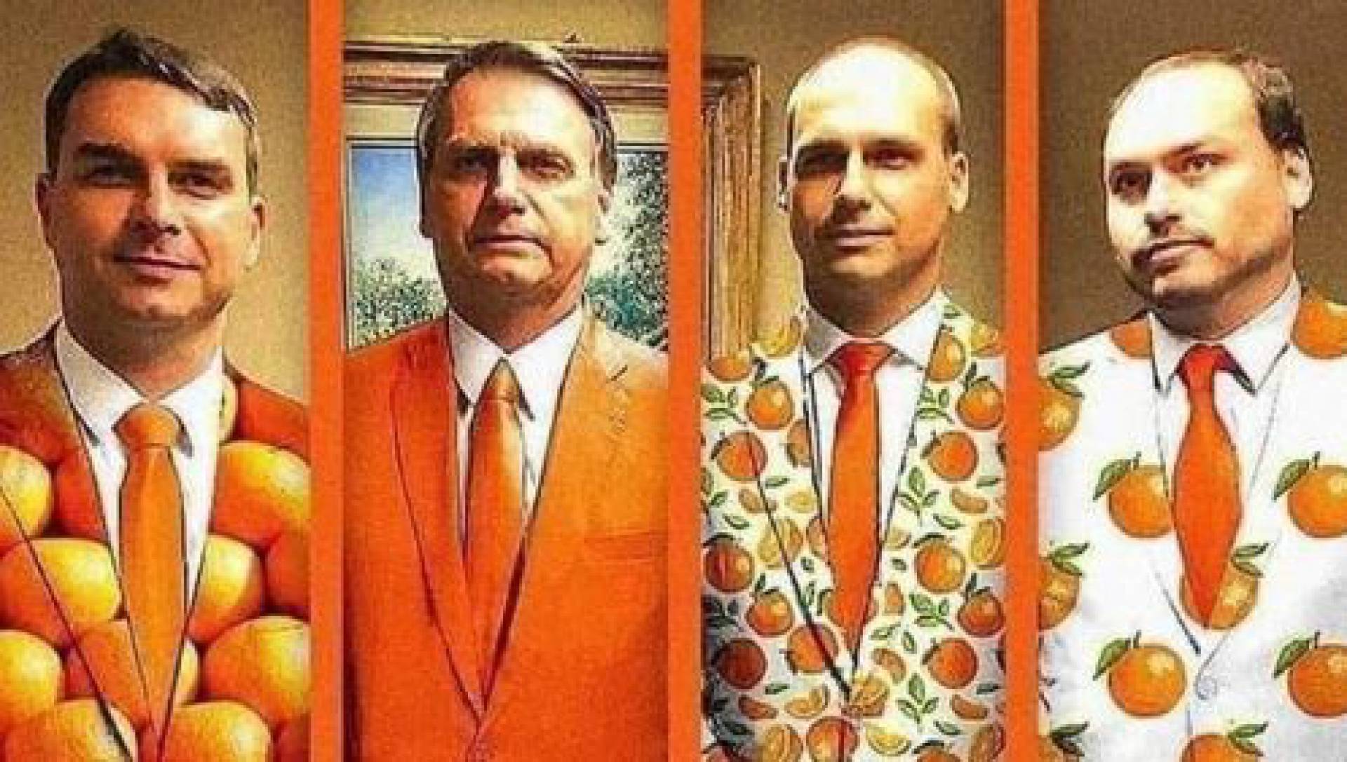 Meme de usuário do Twitter ironizando a relação dos Bolsonaro com Queiroz
