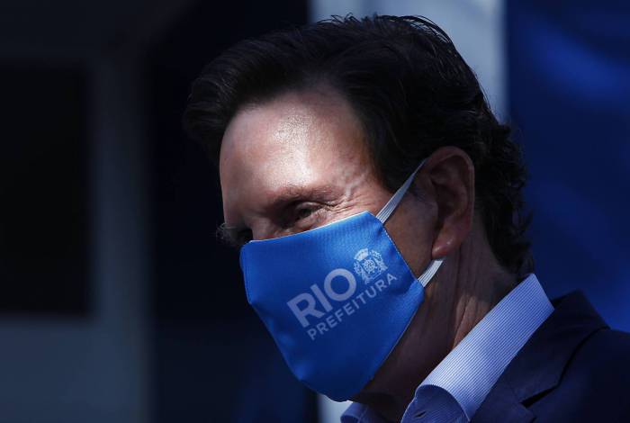 Rio de Janeiro 20/06/2020 - O prefeito do Rio, Marcello Crivella inaugurando neste sábado a Clínica da Família Cristiani Vieira Pinho, em Bangu. Foto: Luciano Belford/Agencia O Dia