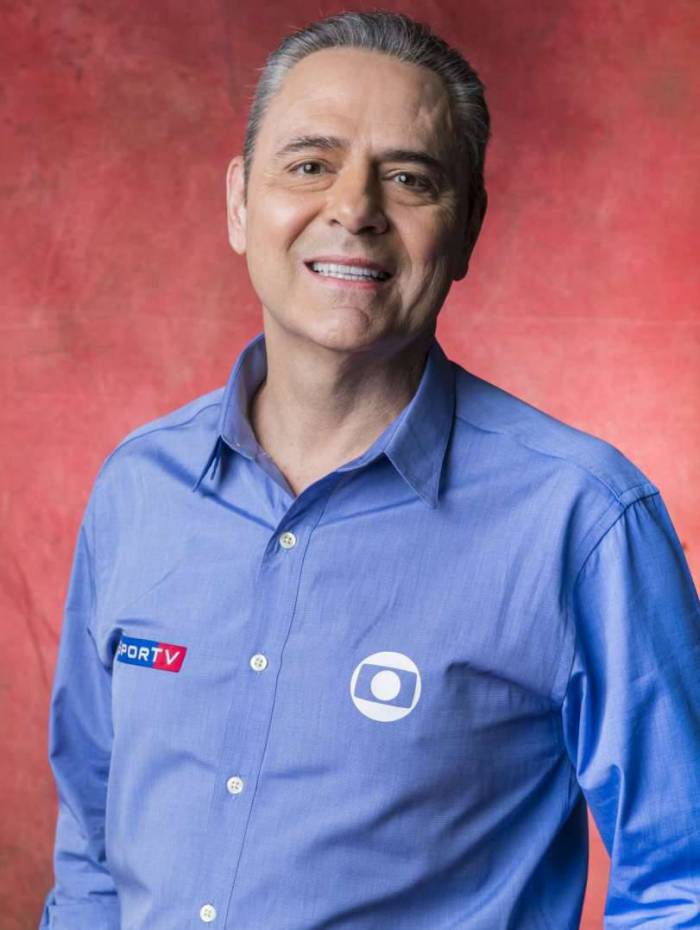 O narrador Luis Roberto, da Globo -  Copa do Mundo 2018