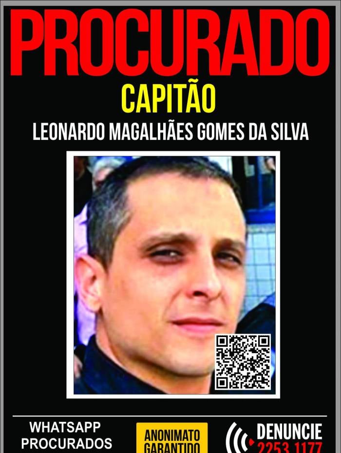 Capitão PM Leonardo Gomes da Silva é considerado foragido