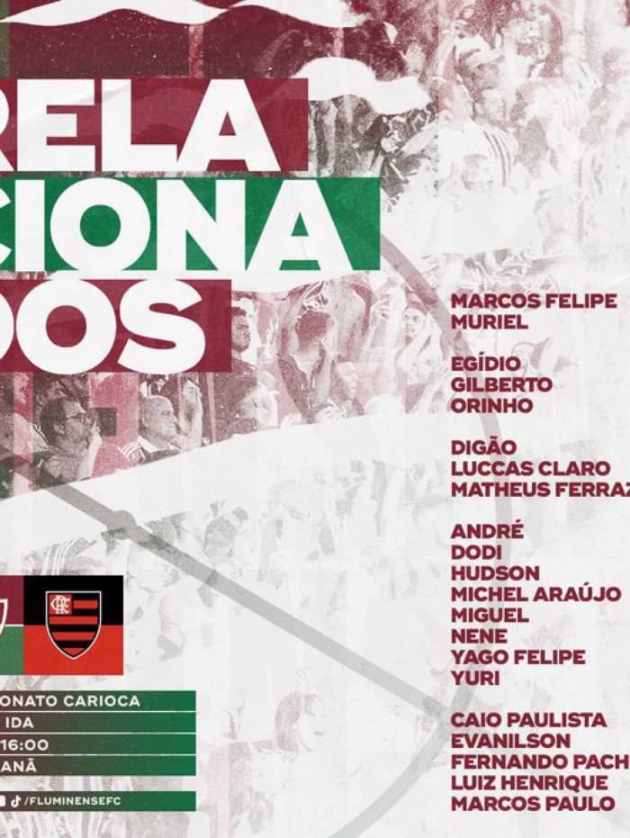 Fluminense divulga lista de relacionado para decisão do Carioca