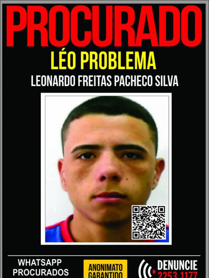 Polícia pede informações que possam levar a prisão de 'Léo Problema', suspeito de liderar milícia da Zona Oeste
