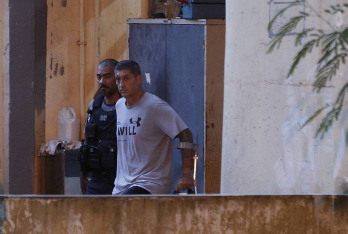 Ronnie Lessa quando foi preso, no dia 12 março de 2019