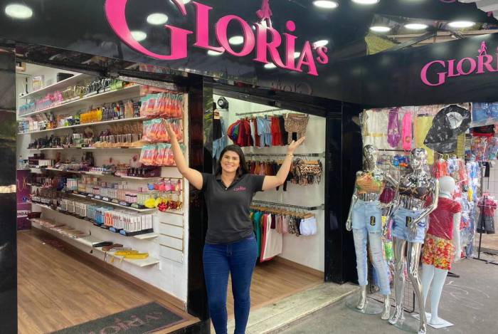 Glória, cria 
do Complexo do 
Alemão, fundou 
uma rede de lojas 
de moda feminina

