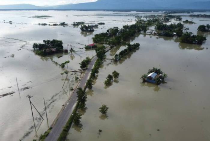 Bangladesh está parcialmente inundada
