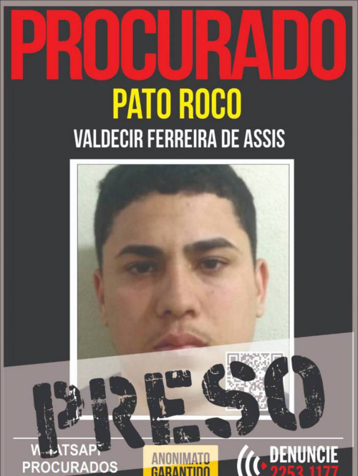 Valdeci Ferreira de Assis, o Pato Roco, foi preso por policiais da 166ª DP (Angra dos Reis) 
