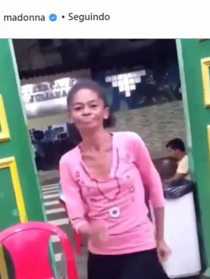 Madonna compartilhou o v&iacute;deo da cearense Maria Solange Paulino Amorim