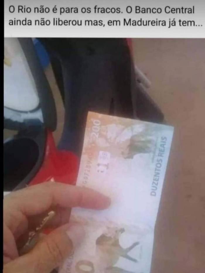 Nota não lançou mas já circula no Rio