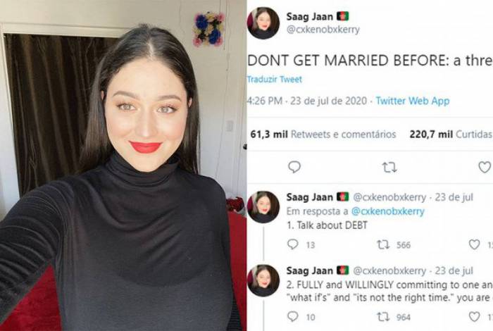A californiana Saag Jaan viralizou com uma lista de coisas para debater antes de casar
