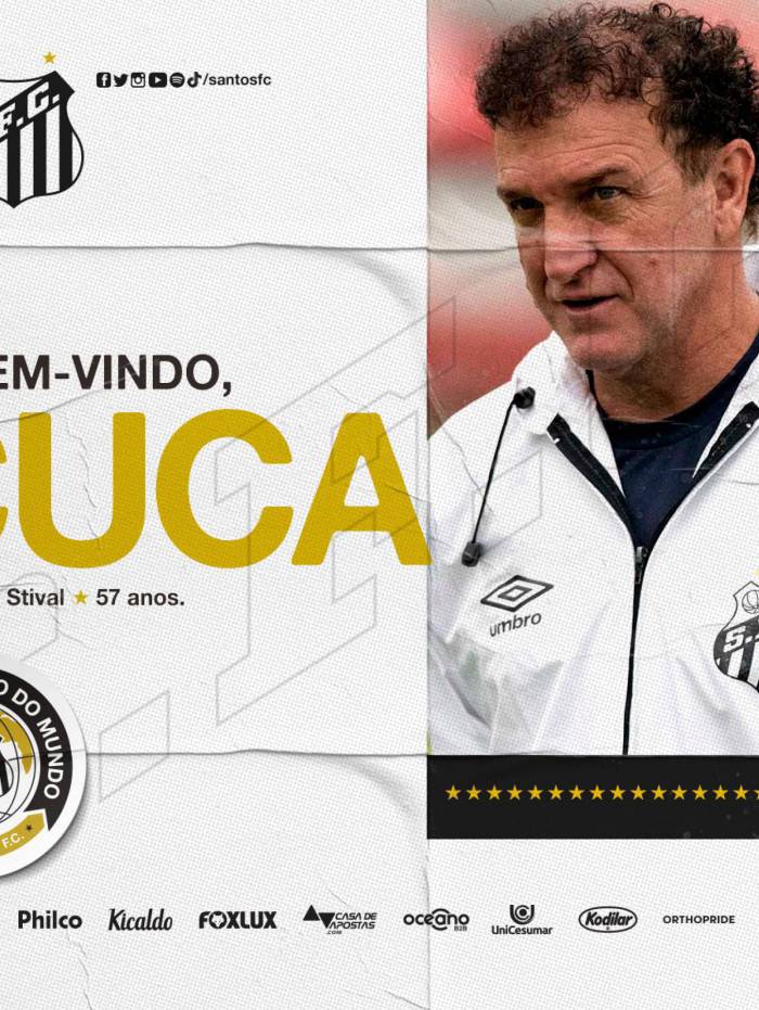 Santos anunciou Cuca como novo técnico