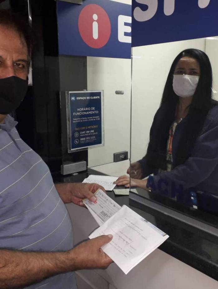 Luiz Roberto recuperou os cheques no Espaço do Cliente, na Carioca