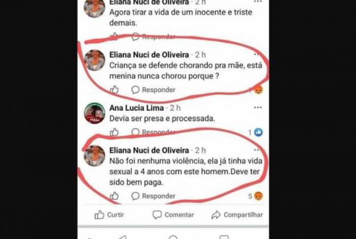 Eliana Nuci de Oliveira fez declarações alegando que menina estuprada era 