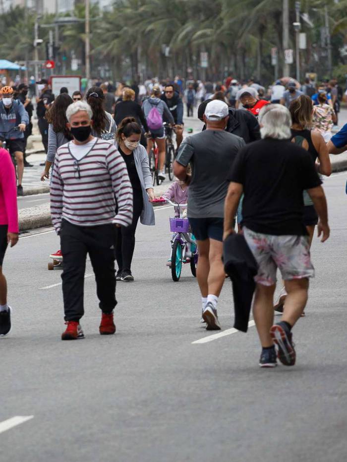 Rio de Janeiro - RJ - 23/08/2020 - Climatempo domingo nublado e frio na orla de Ipanema - Foto Gilvan de Souza / Agencia O Dia
