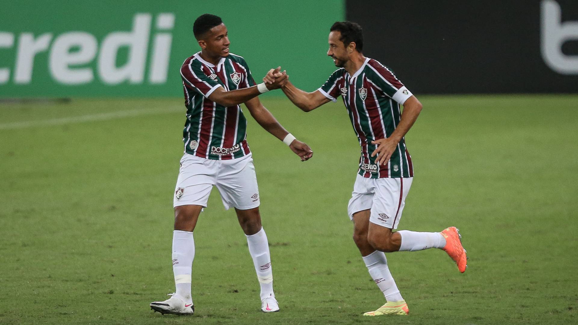 Rio de Janeiro - 25/08/2020 - Maracanã..Fluminense enfrenta o Figueirense esta noite no Maracanã pela 3ª fase jogo 2 da Copa do Brasil 2020..FOTOS: LUCAS MERÇON / FLUMINENSE F.C.....IMPORTANTE: Imagem destinada a uso institucional e divulgação, seu .uso comercial está vetado incondicionalmente por seu autor e o .Fluminense Football Club.É obrigatório mencionar o nome do autor ou .usar a imagem....IMPORTANT: Image intended for institutional use and distribution. .Commercial use is prohibited unconditionally by its author and .Fluminense Football Club. It is mandatory to mention the name of the .author or use the image....IMPORTANTE: Imágen para uso solamente institucional y distribuición. El .uso comercial es prohibido por su autor y por el Fluminense Football .Club. És mandatório mencionar el nombre del autor ao usar el imágen.