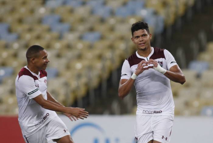 Rio de Janeiro - RJ  - 15/03/2020 - Futebol - Campeonato Carioca 2020 - Partida valida pela 3 rodada da Taça Rio - Vasco x Fluminense - Estadio Maracana, Maracana, zona norte do Rio - na foto, gol e comemoraçao do primeiro gol do Fluminense , Evanilson -  Foto Reginaldo Pimenta / Agencia O Dia