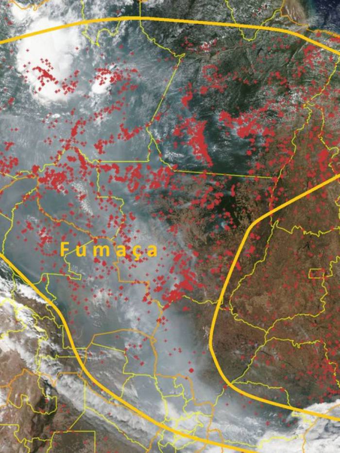 Fumaça da Amazônia e Pantanal começa a chegar a cidades do Sudeste e Sul do País
