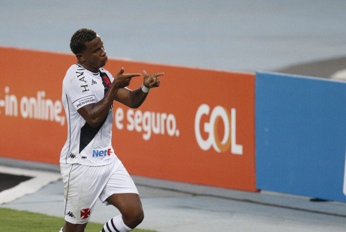 Rio de Janeiro - RJ  - 13/09/2020 - Futebol - Campeonato Brasileiro 2020 - Jogo valido pela 10 rodada - Botafogo x Vasco da Gama, Estadio Olimpico Nilton Santos, Engenho de Dentro, zona norte do Rio - na foto, gol e comemoraçao do primeiro gol do Vasco, Ribamar  -  Foto Reginaldo Pimenta / O Dia
