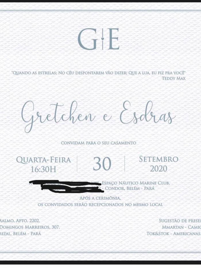 Gretchen come&ccedil;a a distribuir convites de seu casamento 