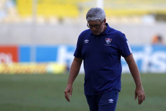 Rio de Janeiro 12/09/2020 - Odair Hellmann do Fluminense durante partida contra a equipe do Corithians valida pelo campeonato Brasileiro 2020, no estadio do Maracana. Foto: Luciano Belford/Agencia O Dia