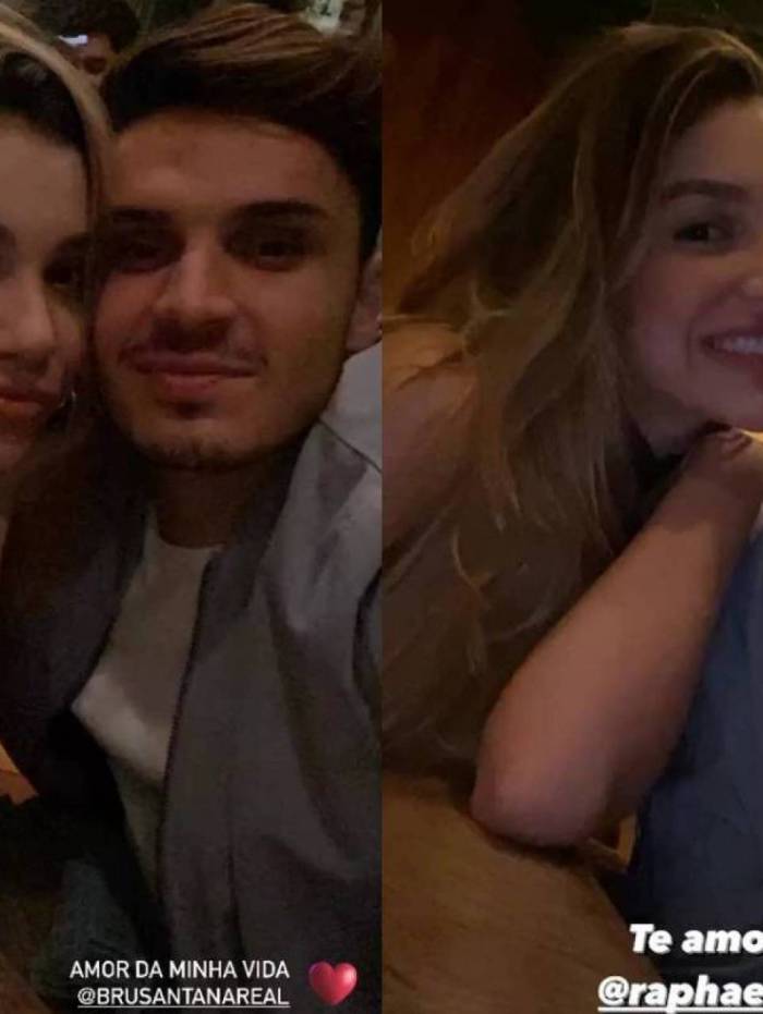 Bruna Santana tem jantar rom&acirc;ntico com Raphael Veiga
