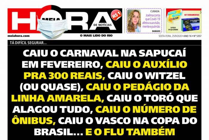 Capa de 25 de setembro de 2020