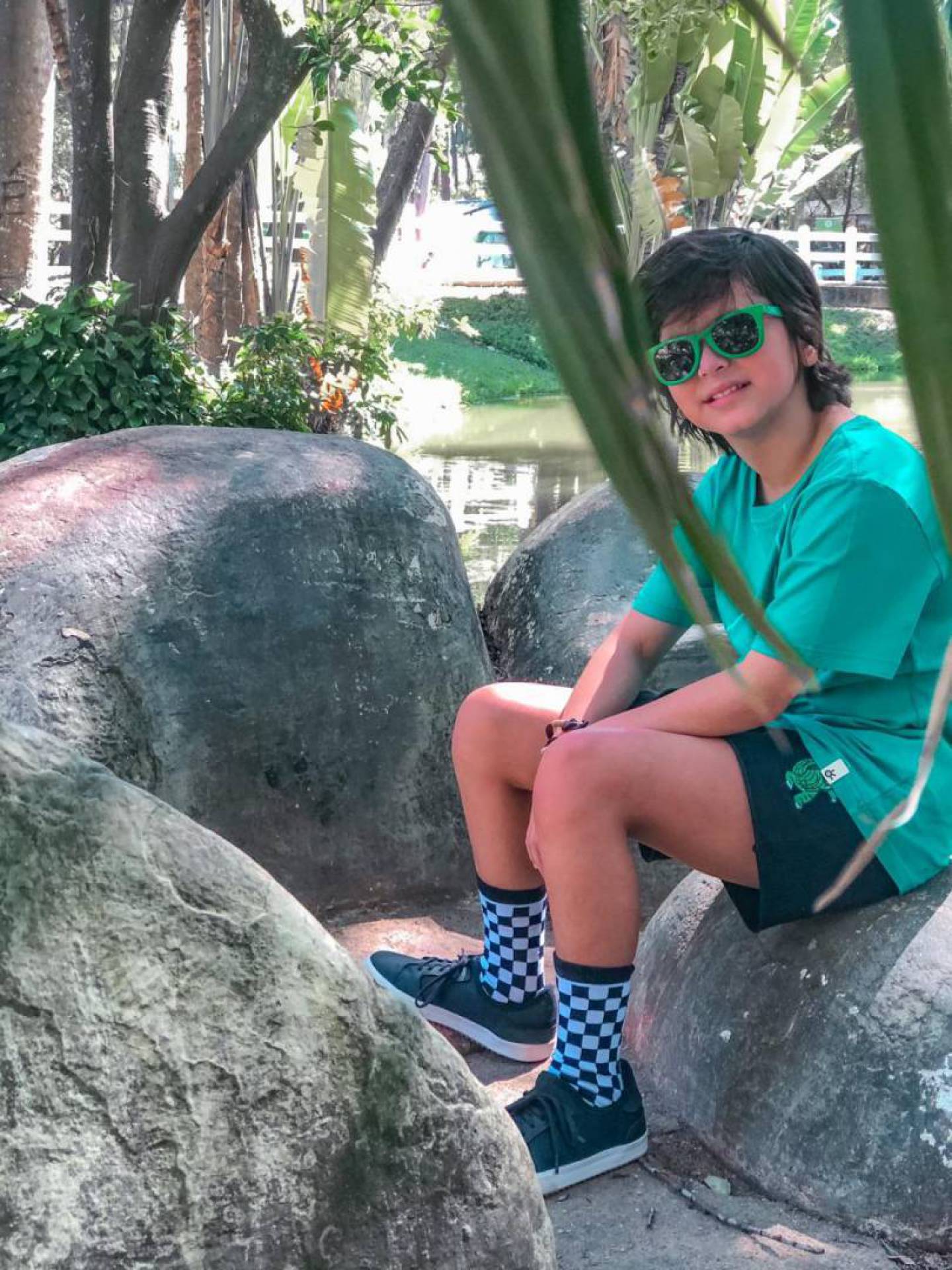 Ator mirim Matheus Dantas comemorou a reabertura de parque em Niterói