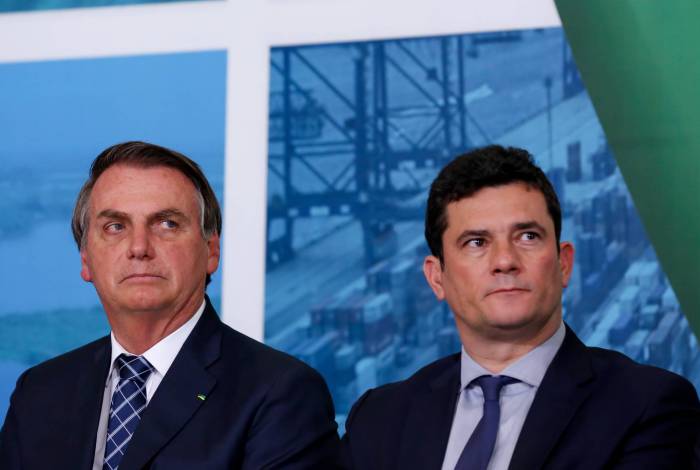 Jair Bolsonaro e Sergio Moro, quando eram aliados
