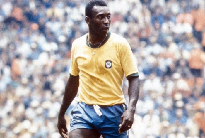 Pelé durante a Copa do Mundo de 1970