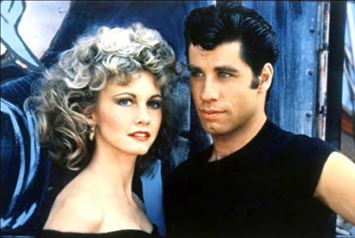 Olivia Newton-John e John Travolta em 'Grease'