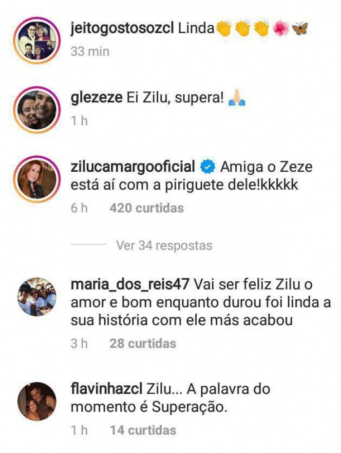 Zilu chama Graciele de 'periguete' na internet