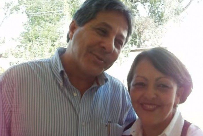 Roseneia e o então marido, em 2010