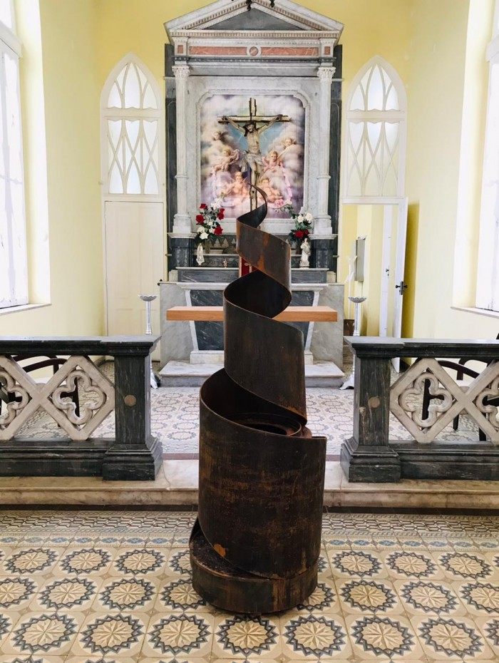 Pira Chama da Esperança, em homenagem às vítimas e aos cientistas que buscam a cura da Covid-19