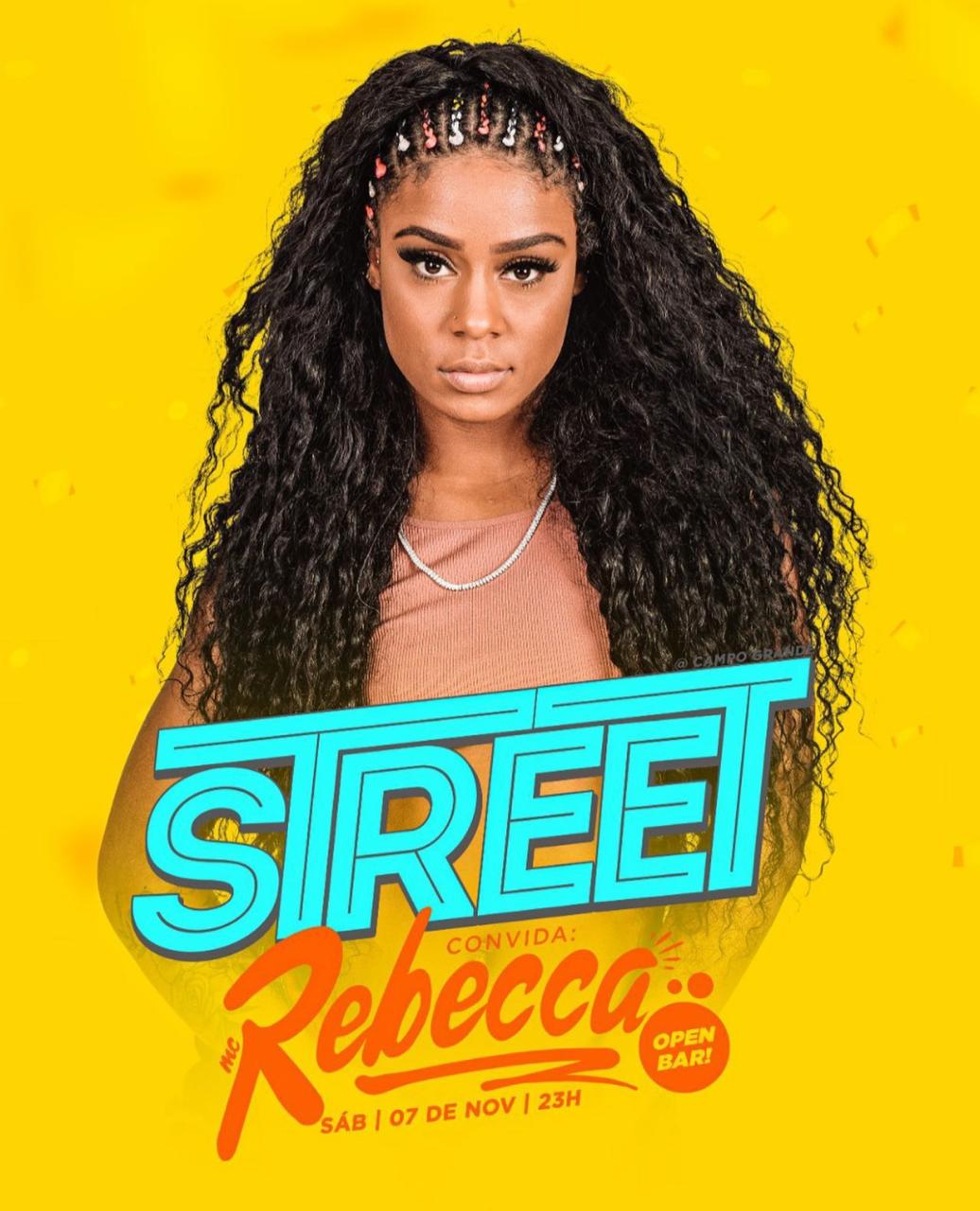 Boate Street Campo Grande recebe MC Rebecca no retorno aos palcos