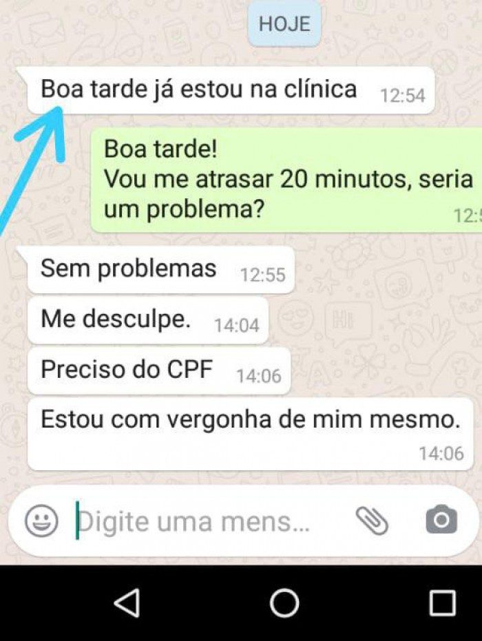 O DIA teve acesso a um print da conversa com a vítima, onde o pastor diz estar envergonhado de si mesmo - Arquivo pessoal