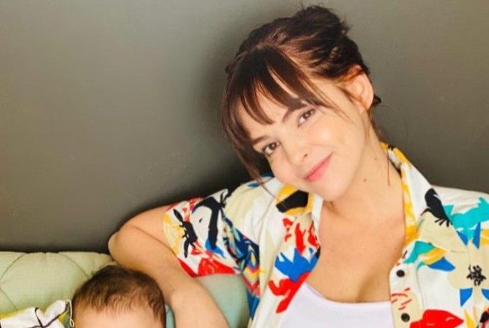 Titi Müller e o filho Benjamin