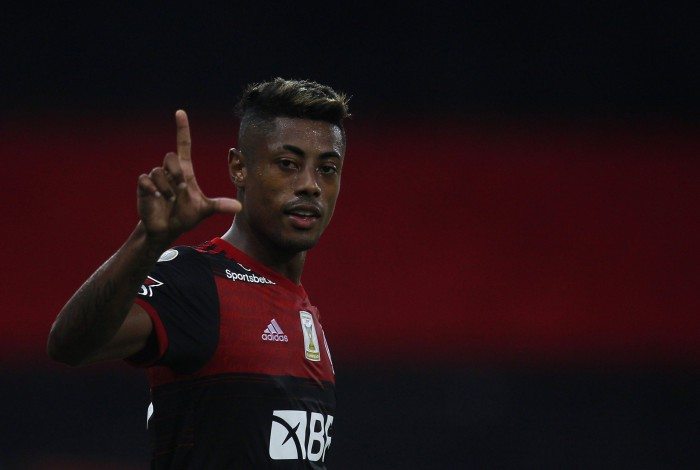 Rio de Janeiro - 14/11/2020 - Bruno Henrique do Flamengo durante partida contra a equipe do Atletico-GO no estadio do Maracana valido pelo Campeonato Brasileiro 2020. Foto: Luciano Belford/agencia O Dia