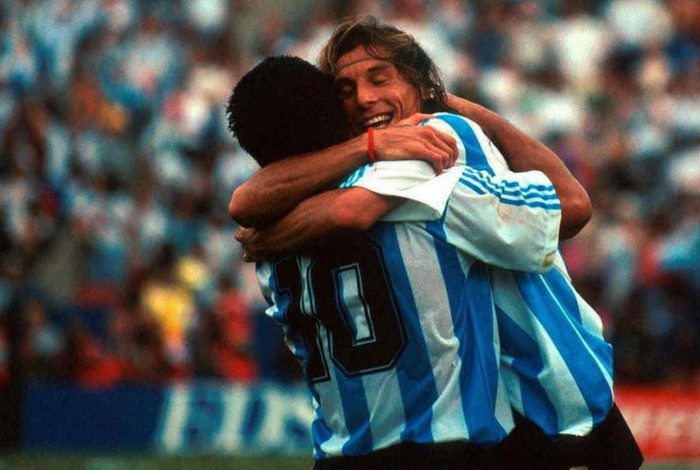 Caniggia e Maradona fizeram dupla marcante