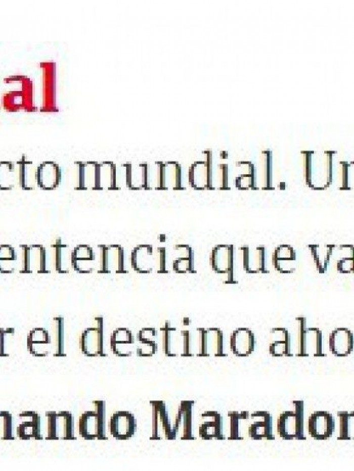 O parágrafo emocionante do Clarín